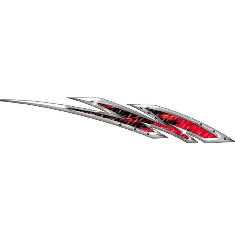 Image of Mijnautoonderdelen CarStripes Metal Flash Silver/Red 2 AV 107065 av107065_668